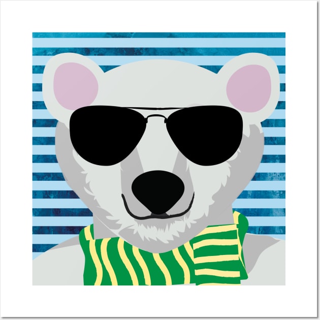 Cool white bear design Wall Art by myseptember18th